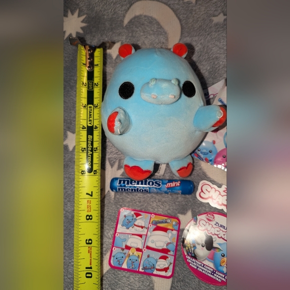 Zuru Snackles Series 1 Hugh Hippo Mentos Plush With Sticker And Tags - Picture 7 of 8